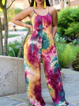 Casual Bloemenjumpsuit Met Print Dames