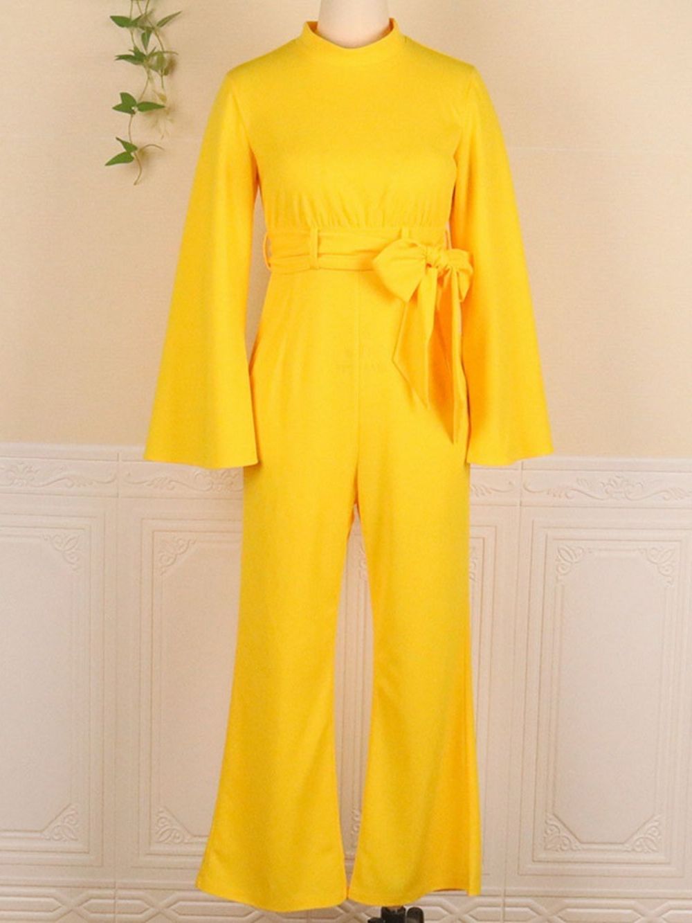 Effen Casual Damesjumpsuit Over De Volledige Lengte