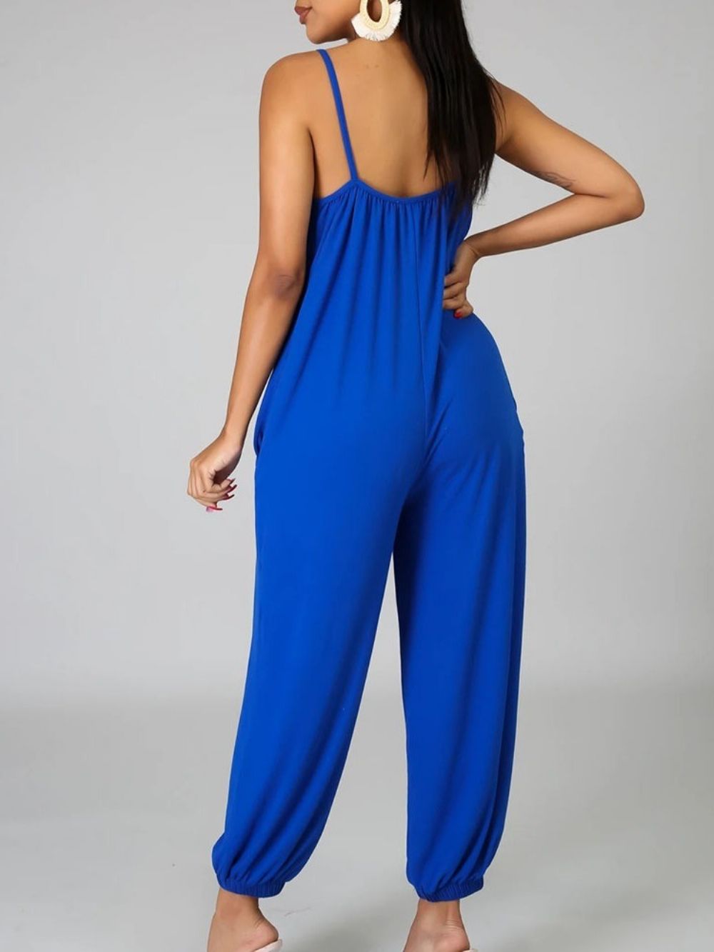 Effen Kantoor Dame Volledige Lengte Slanke Potlood Broek Jumpsuit Dames