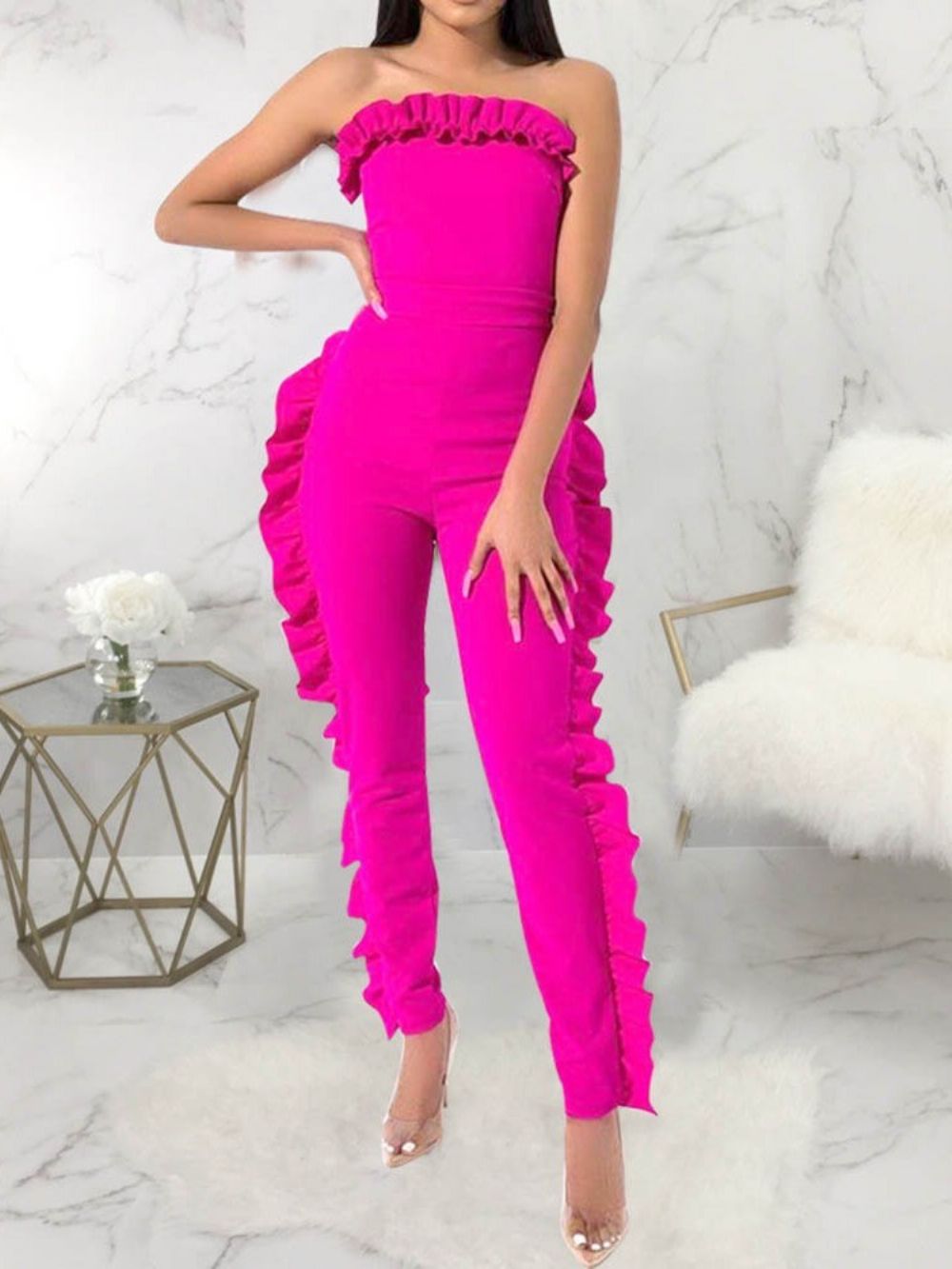 Lange Modieuze Slanke Jumpsuit Dames