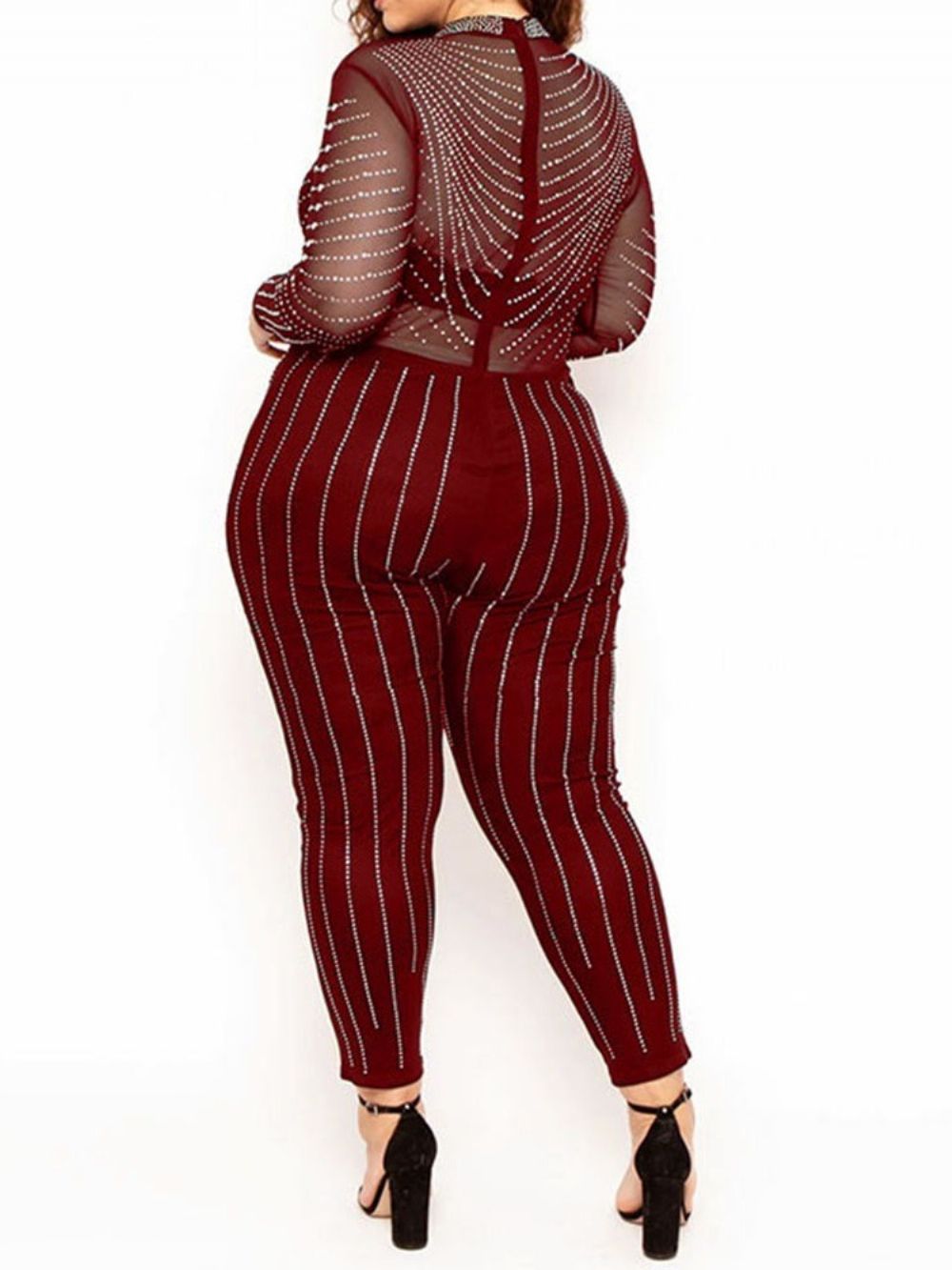 Mode Enkellange Streep Potlood Broek Hoge Taille Jumpsuit