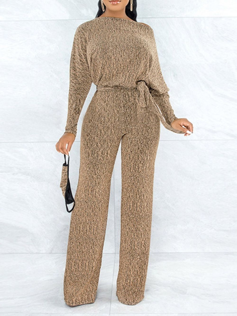 Mode Volledige Lengte Rechte Losse Jumpsuit