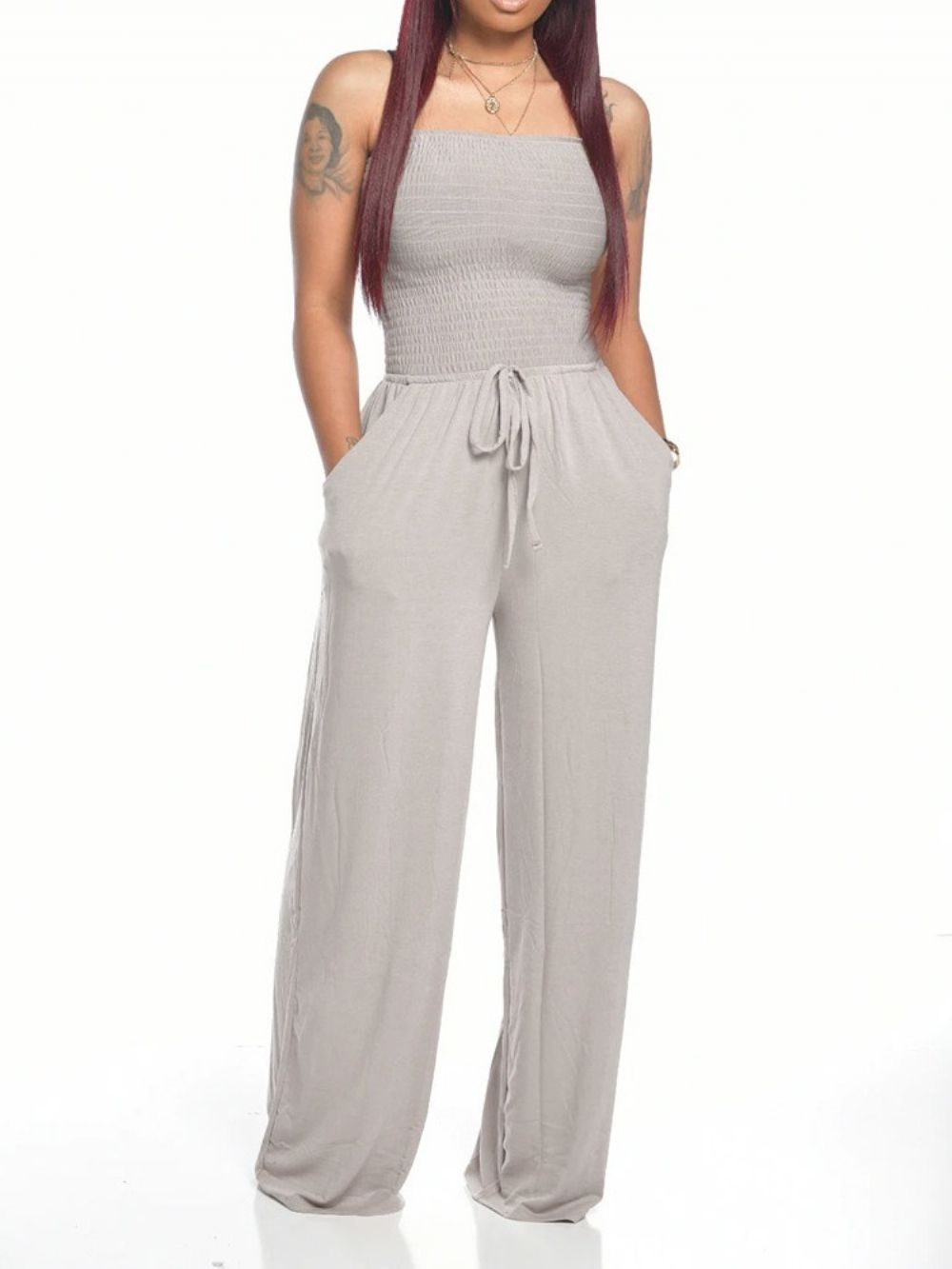 Modieuze Effen Effen Jumpsuit Dames