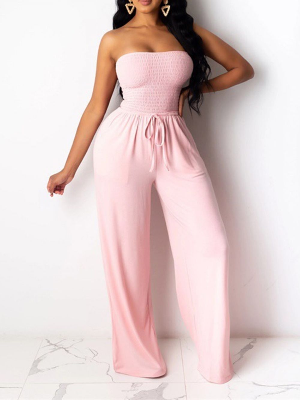 Modieuze Effen Effen Jumpsuit Dames