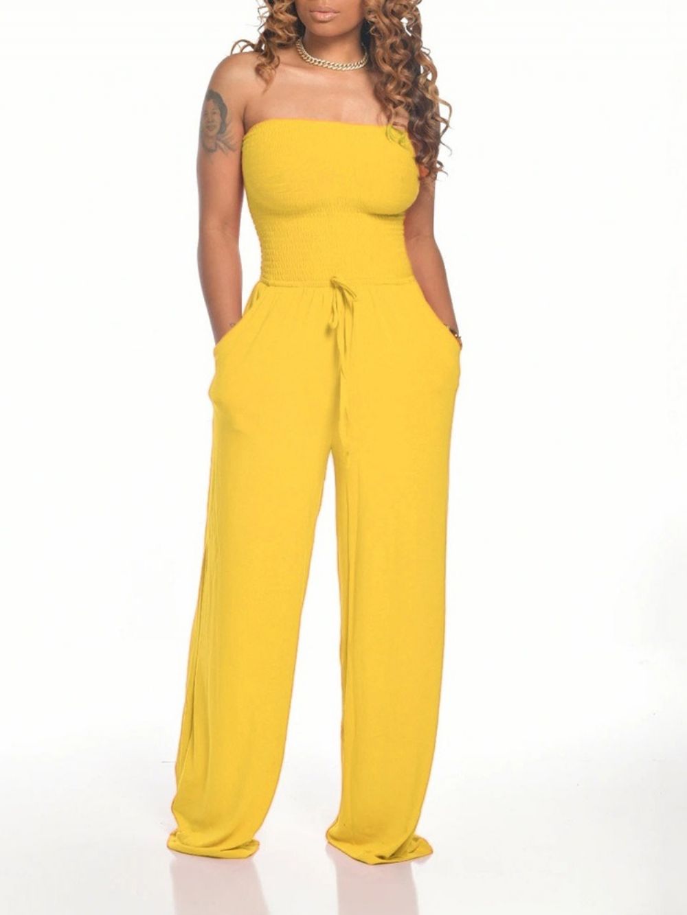 Modieuze Effen Effen Jumpsuit Dames