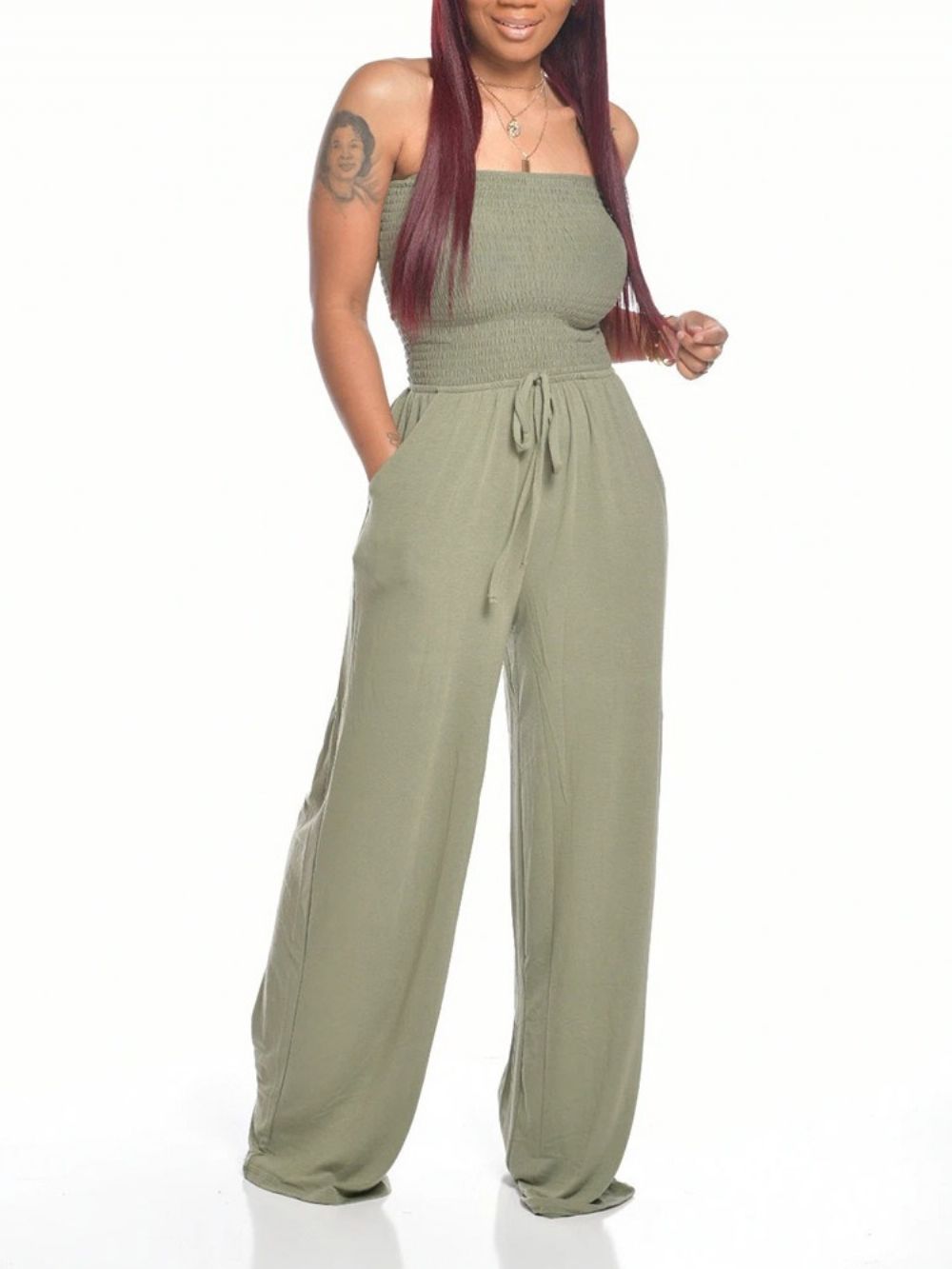 Modieuze Effen Effen Jumpsuit Dames