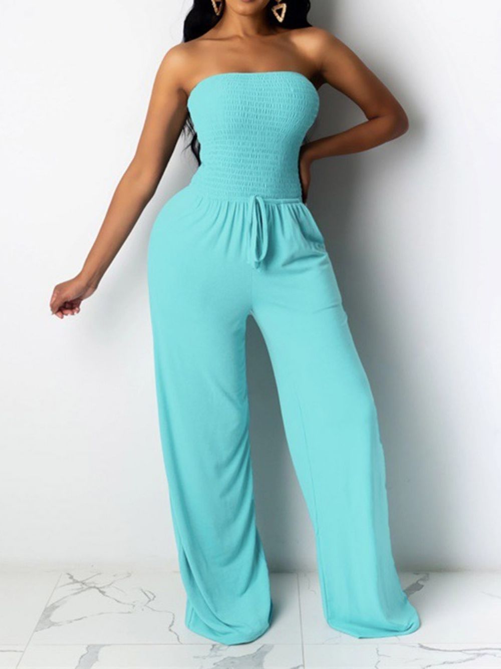 Modieuze Effen Effen Jumpsuit Dames