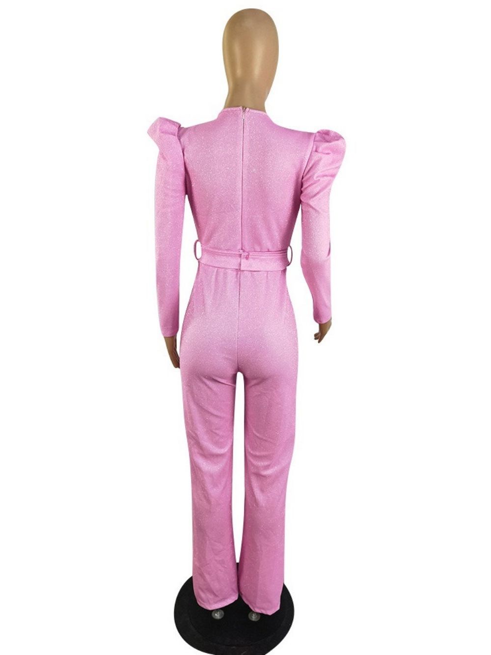 Pailletten Mode Volledige Lengte Rechte Hoge Taille Jumpsuit