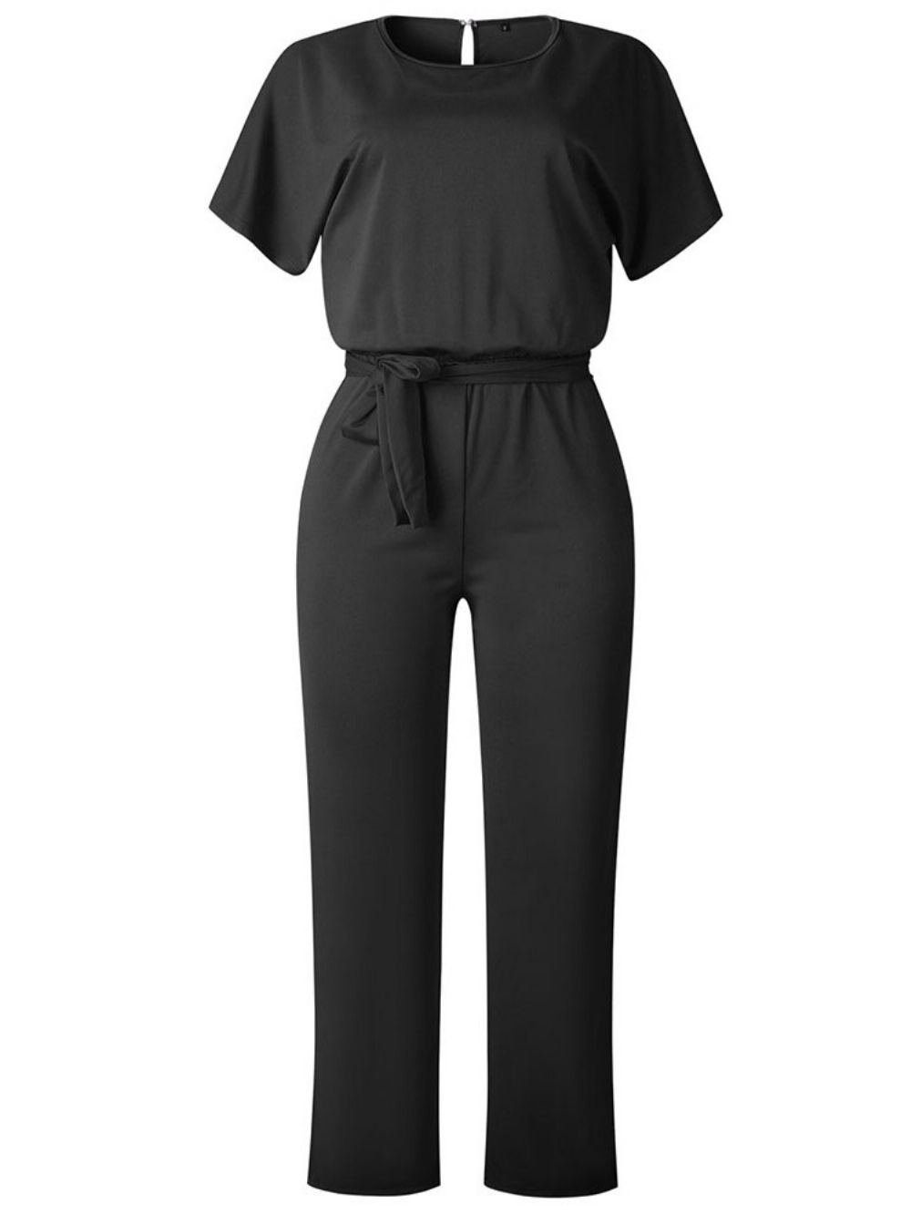 Rechte Slanke Damesjumpsuit Van Westerse Lengte Met Veters