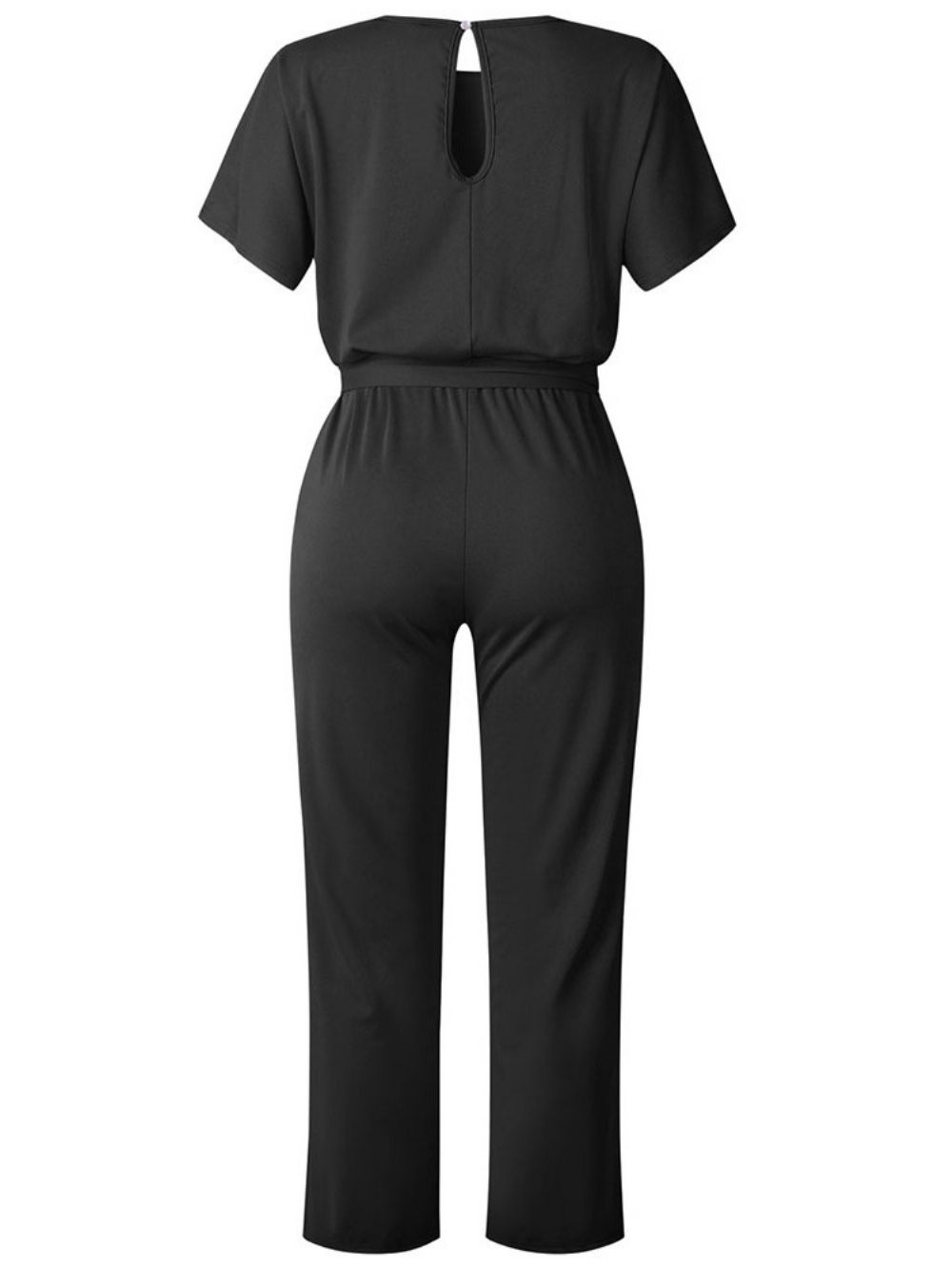 Rechte Slanke Damesjumpsuit Van Westerse Lengte Met Veters