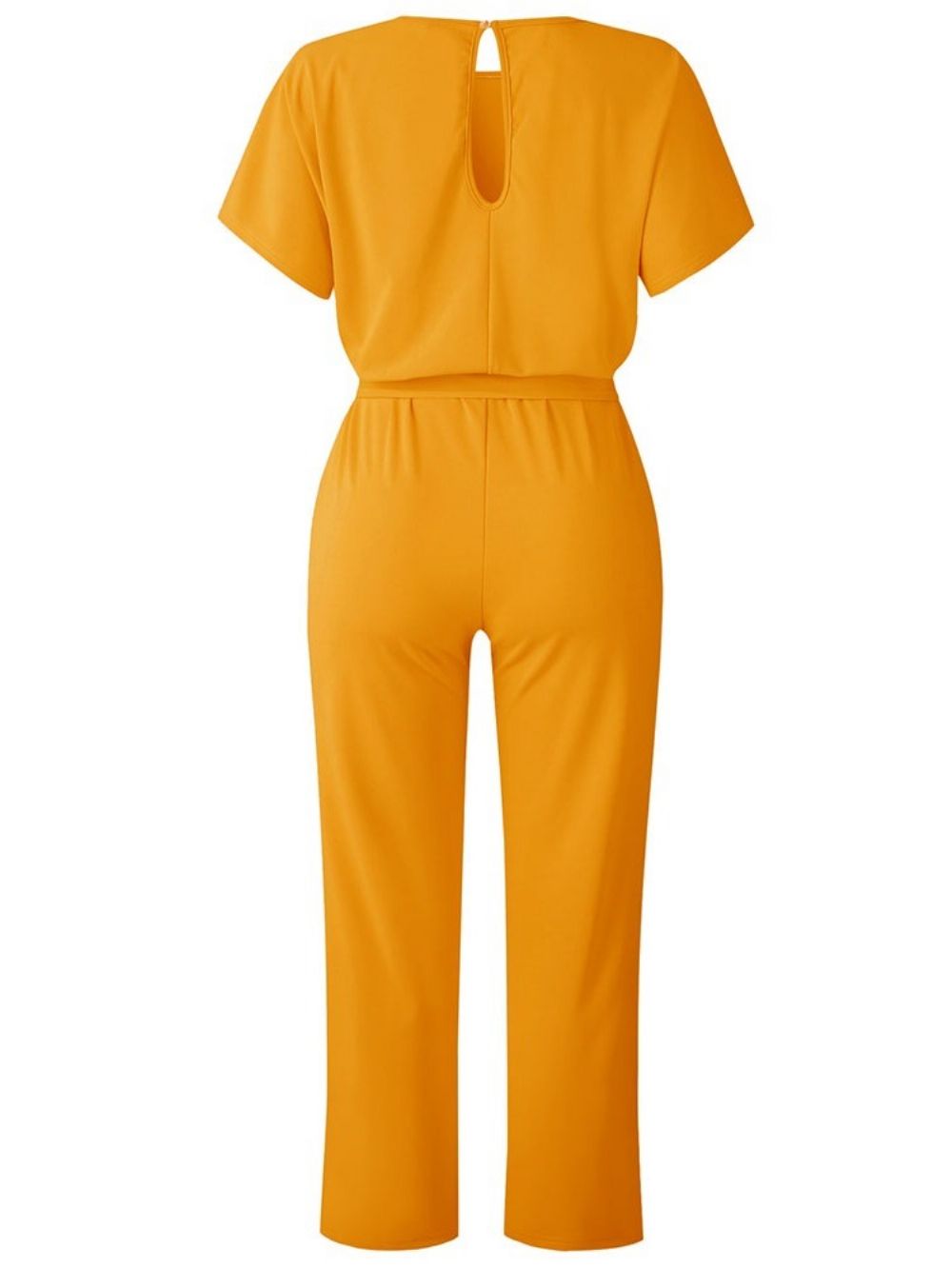 Rechte Slanke Damesjumpsuit Van Westerse Lengte Met Veters