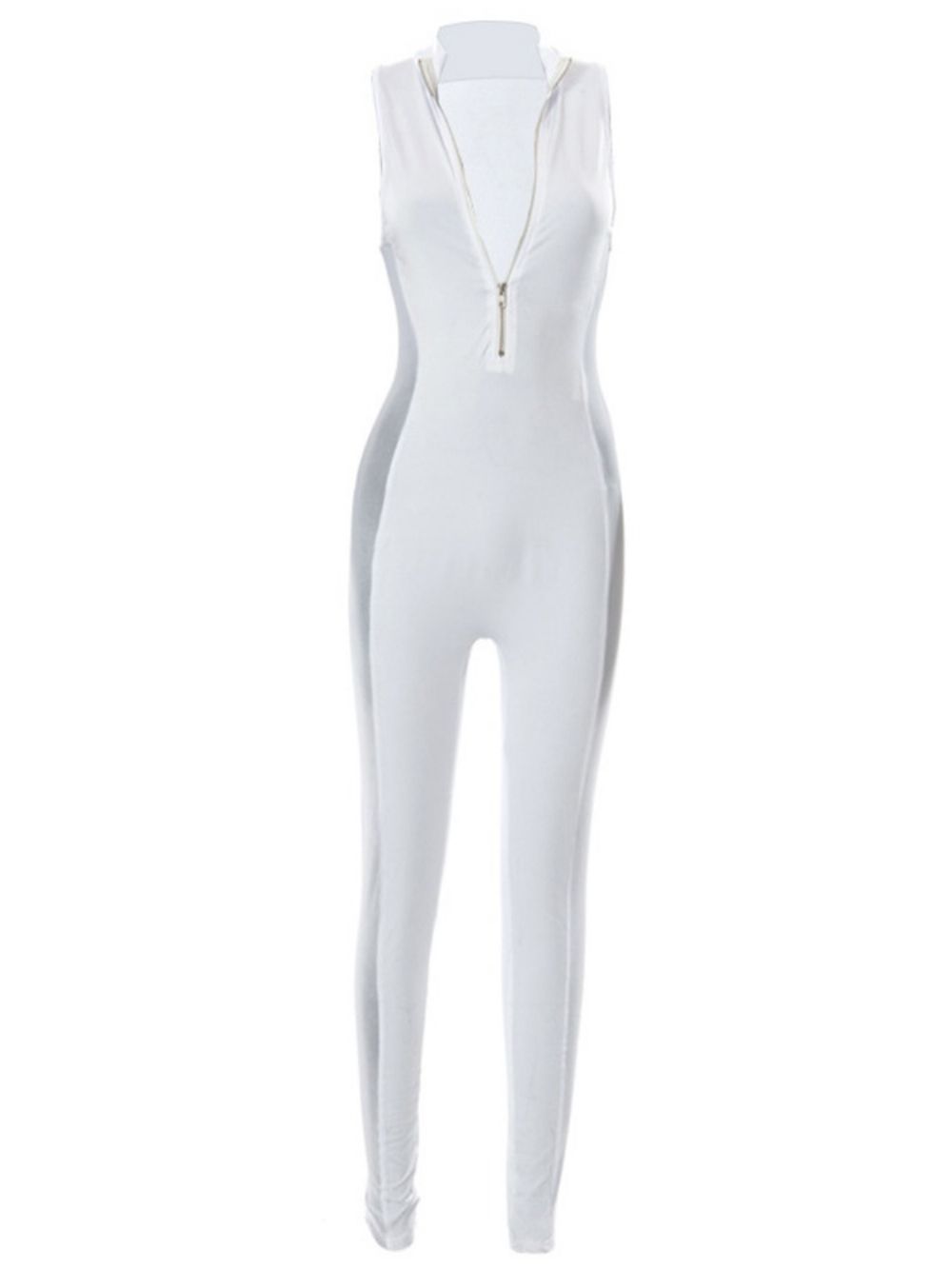 Sexy Doorschijnende Skinny Jumpsuit Met Volledige Lengte En Halfhoge Taille