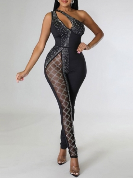 Western Diamond Potloodbroek Met Volledige Lengte Slanke Jumpsuit