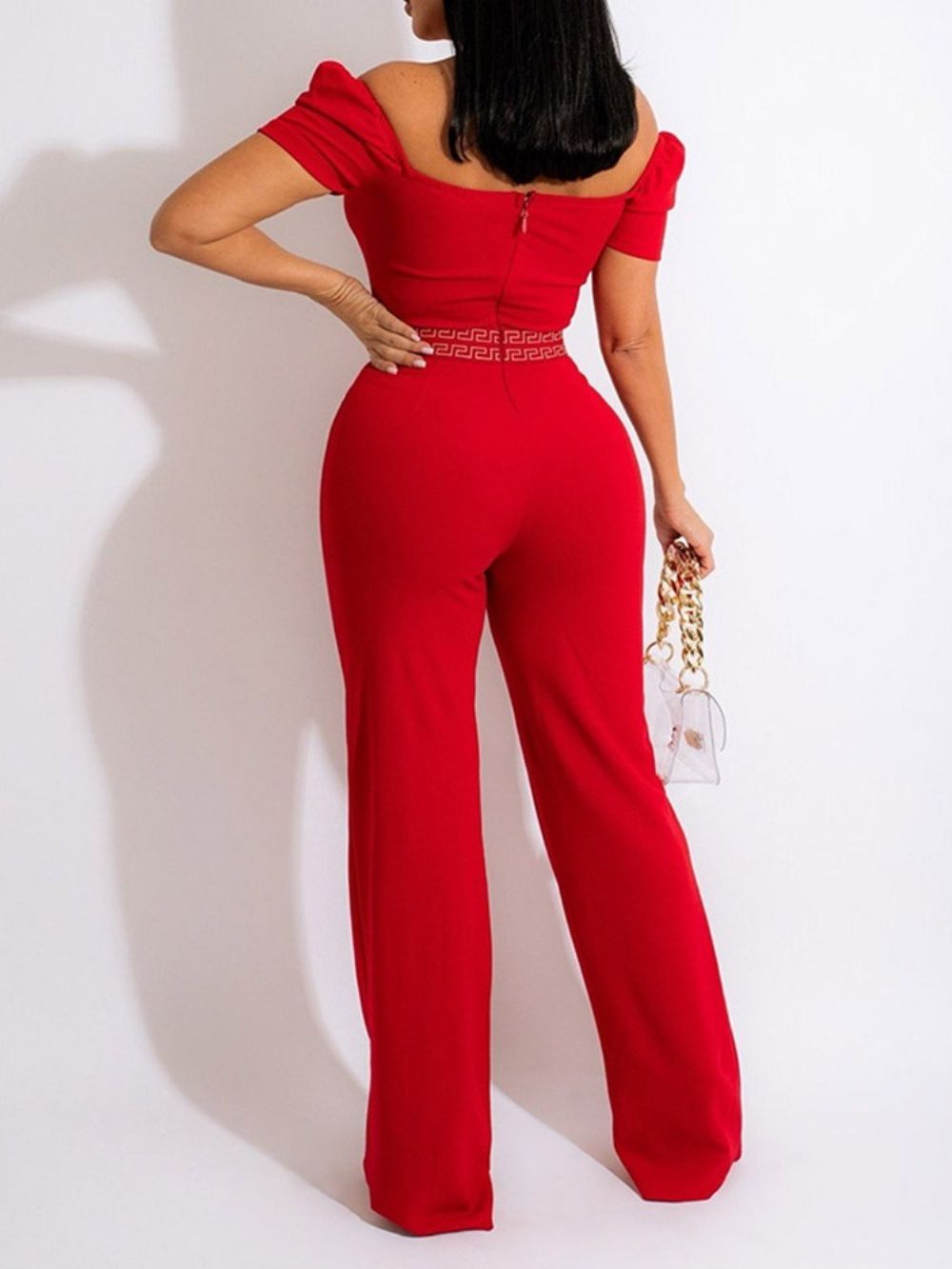 Western-Jumpsuit Met Halfhoge Taille Over De Volledige Lengte