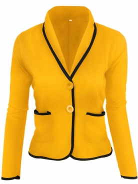 Single-Breasted Lange Mouw Standaard Herfst Casual Blazer Dames