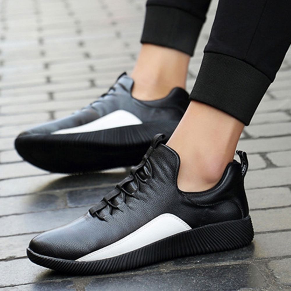 Casual Pu-Instapsneakers Heren