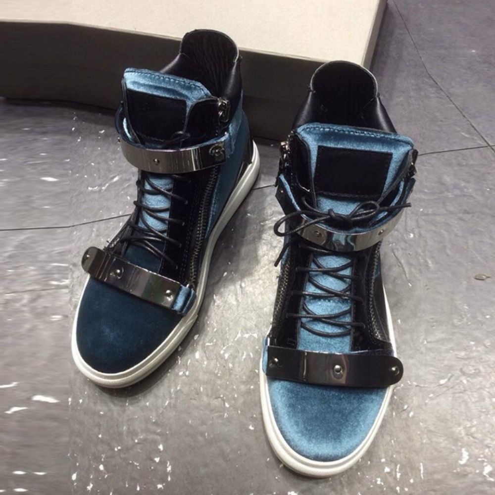 Coole Patchwork Sneakers Heren Met Veters