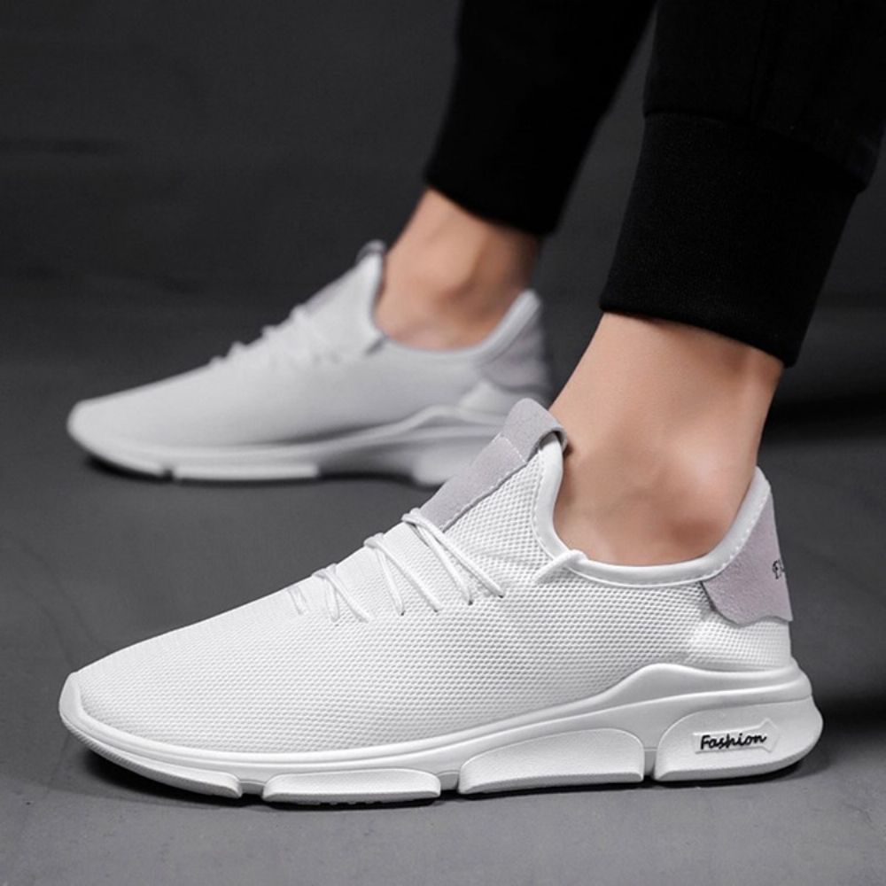 Mesh-Sneakers Heren Met Kleurvlakken