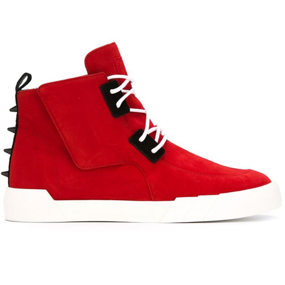 Platform Western-Sneakers Heren Met Veters En Ronde Neus