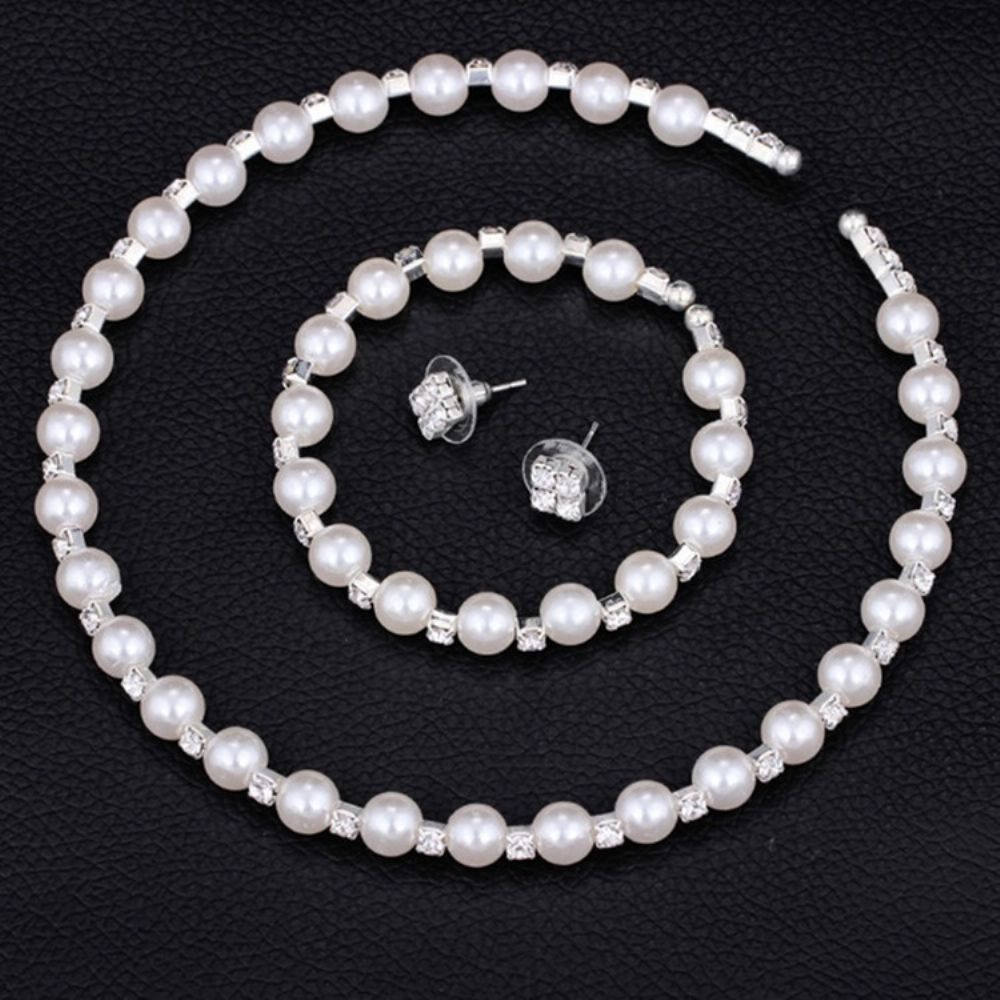 8 Mm Parel Bruiloft Sieraden Set