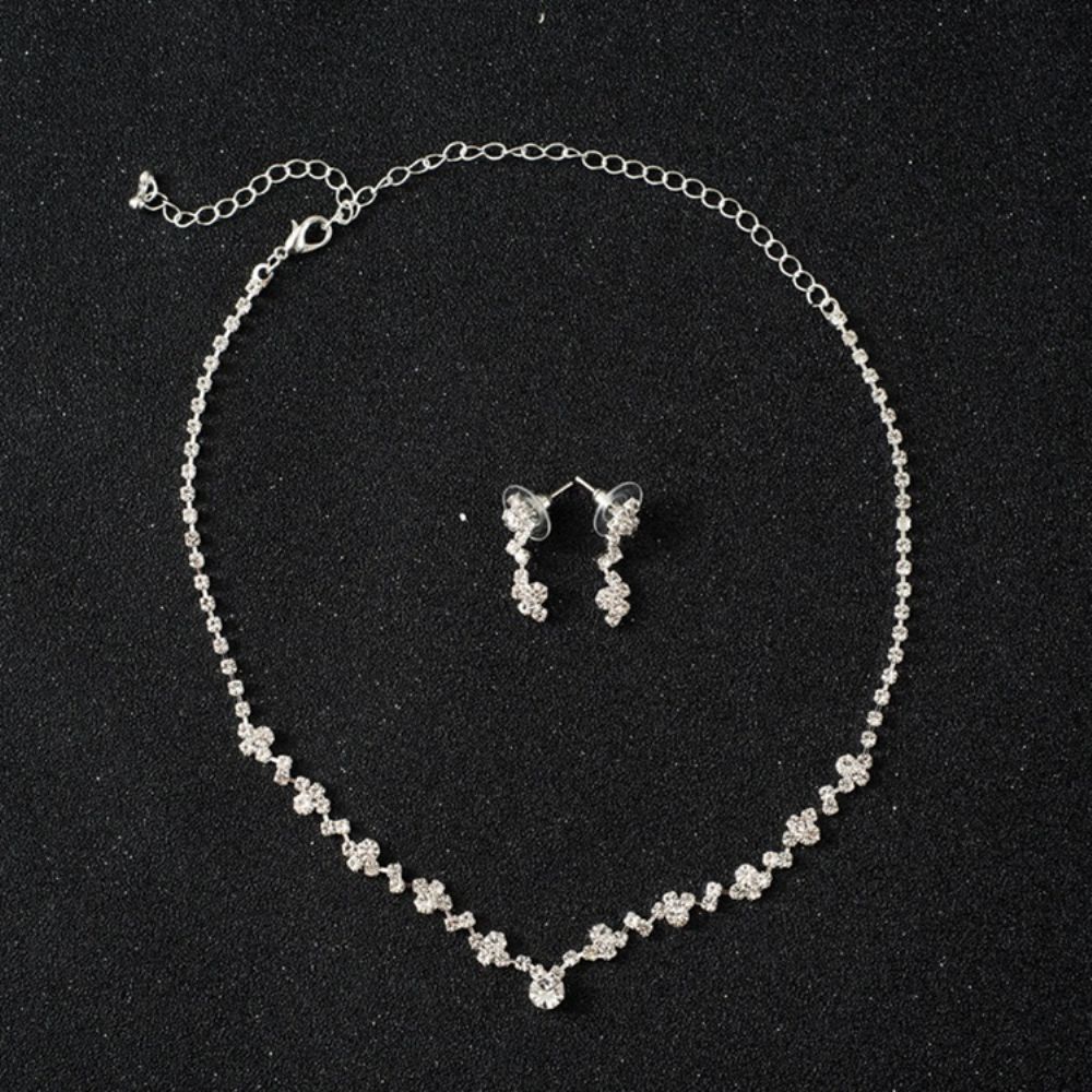 Bruiloft Strass Sieraden Set