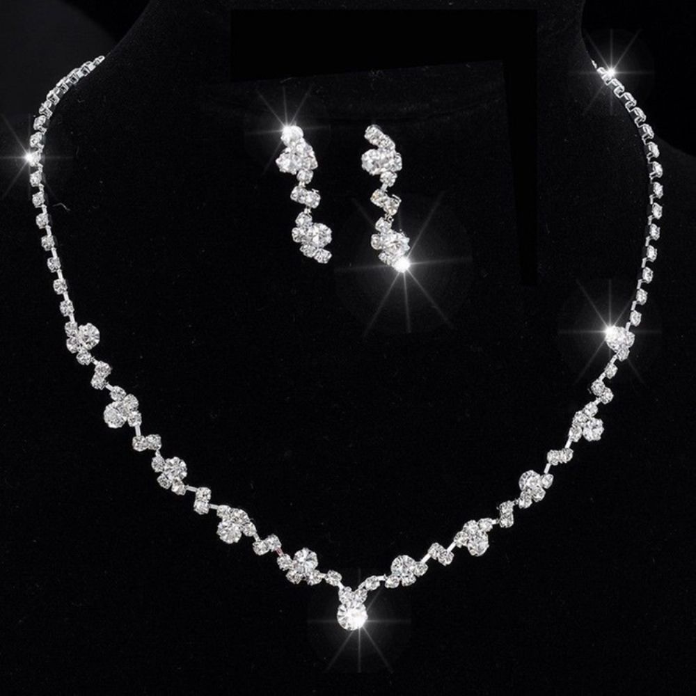 Bruiloft Strass Sieraden Set