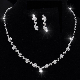 Bruiloft Strass Sieraden Set