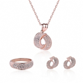 Diamante Ketting Bruiloft Sieraden Sets