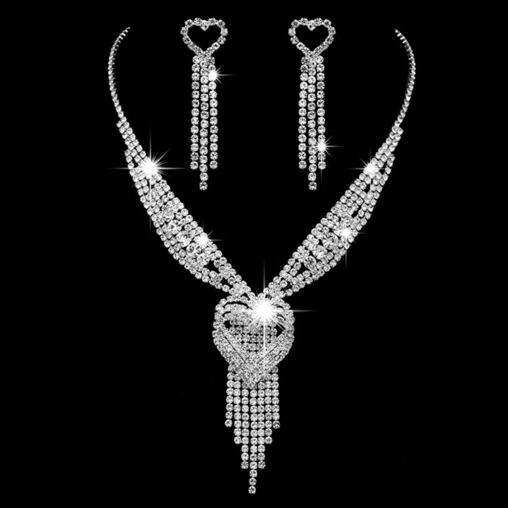 Diamante Romantische Bruiloft Sieraden Sets