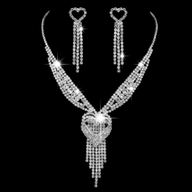 Diamante Romantische Bruiloft Sieraden Sets