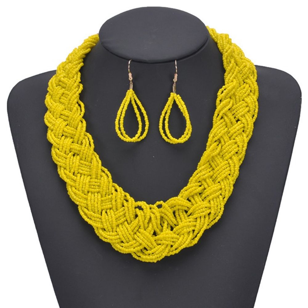 Geweven Ketting Kleur Sieraden Set