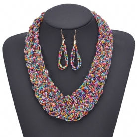 Geweven Ketting Kleur Sieraden Set