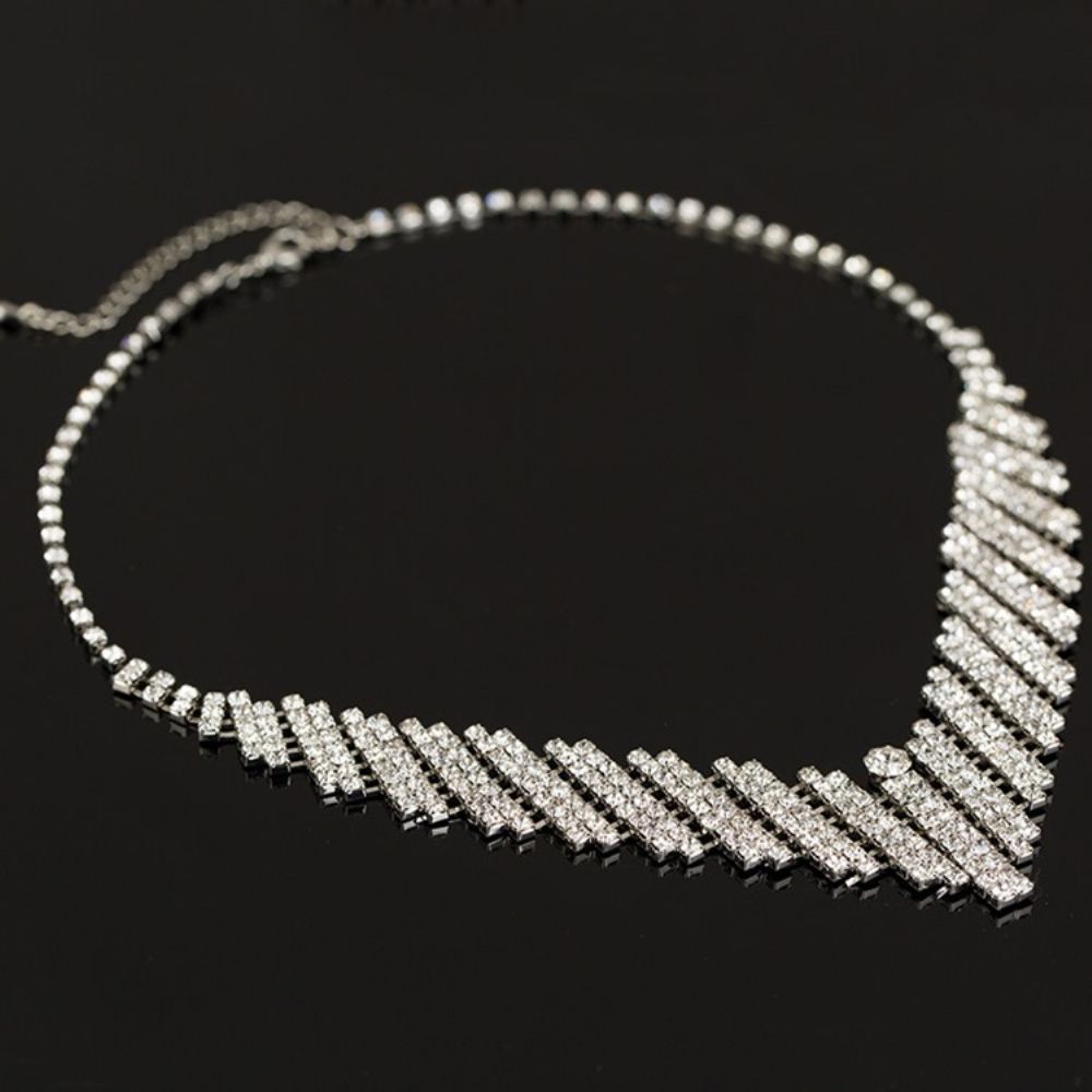 Strass Ketting Diamante Jubileum Sieraden Sets