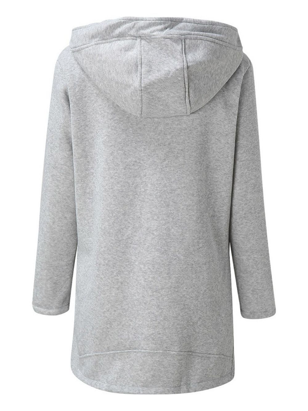 Effen Gestroomlijnde Hoodie Met Lange Mouwen En Capuchon Met Rits