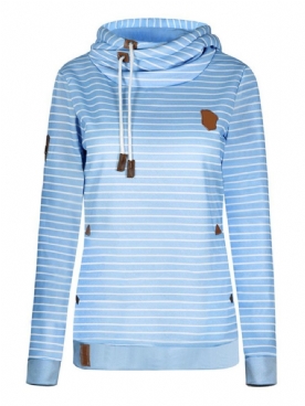 Gestreepte Losse Casual Coole Hoodie