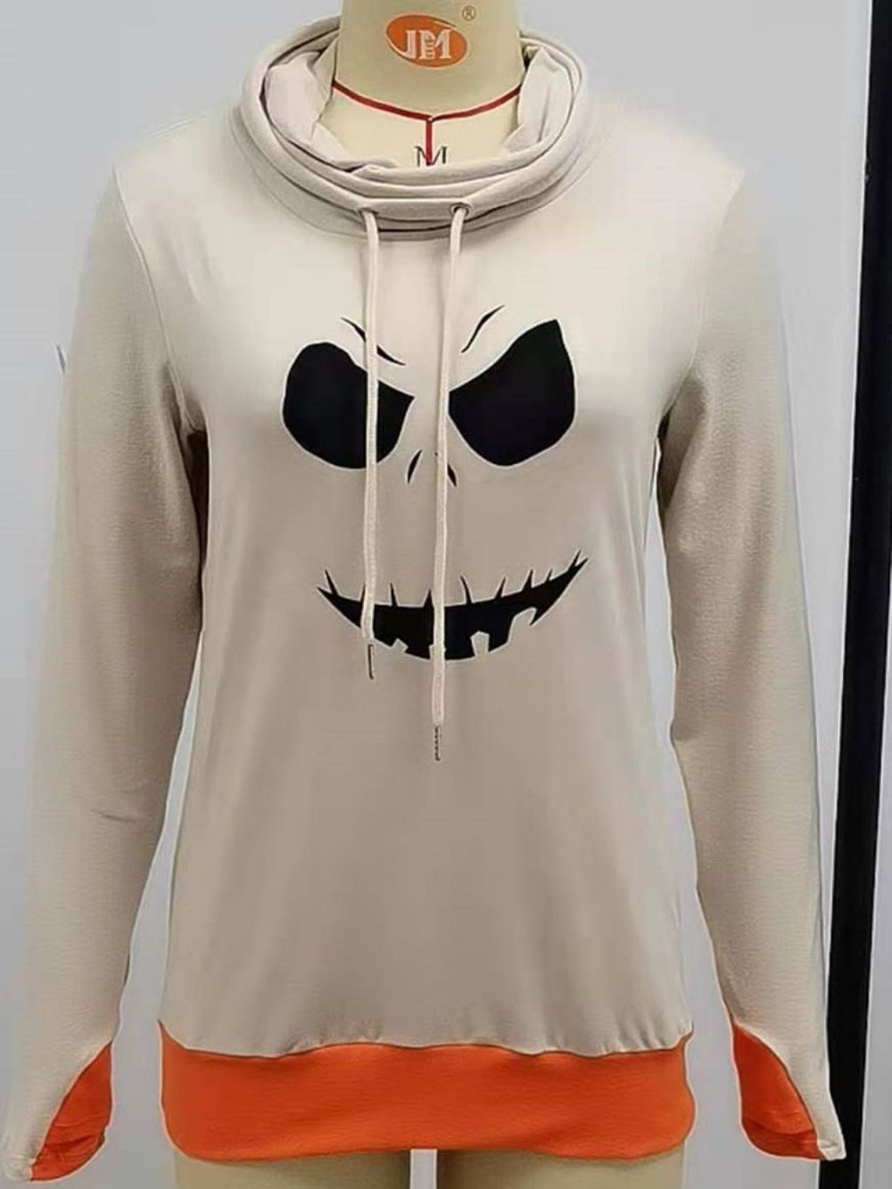 Halloween Print Cartoon Regular Herfst Hoodie Met Lange Mouwen