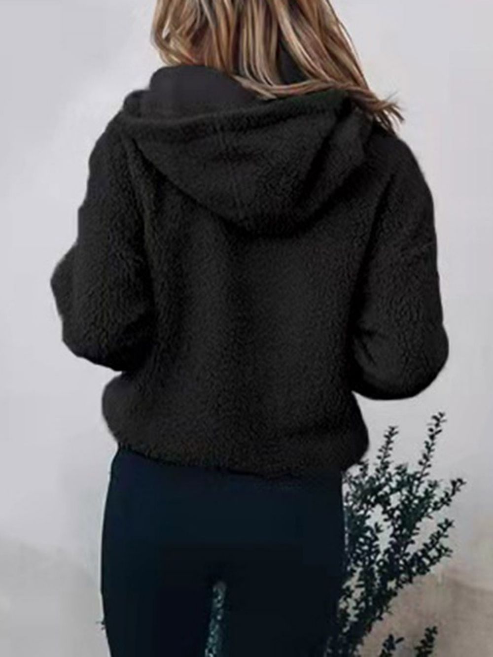 Patchwork Effen Herfst Hoodie Met Lange Mouwen