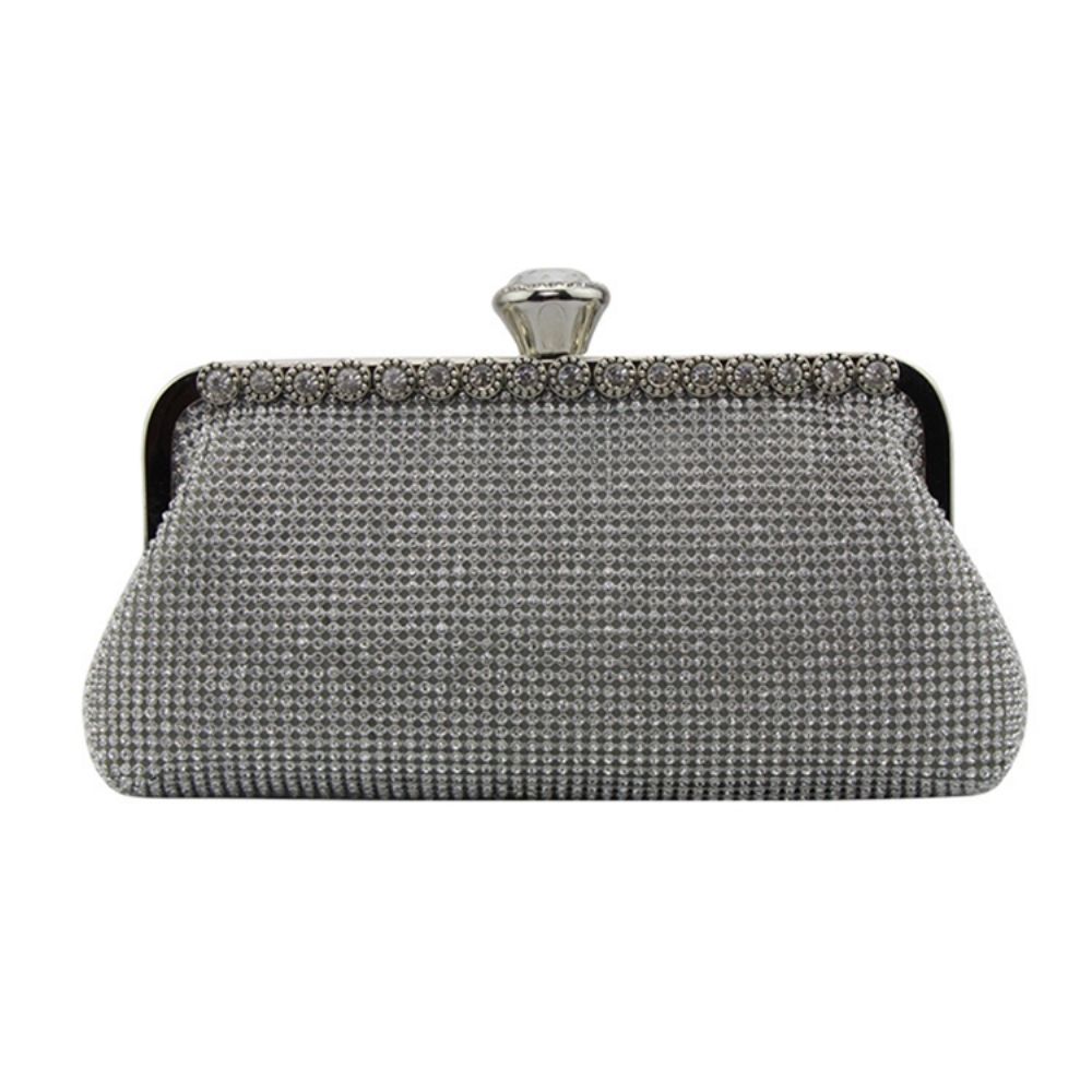 Dames Clutch Met Strass Decoratie