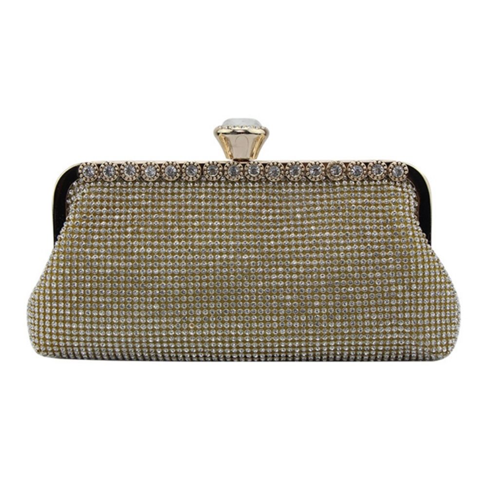 Dames Clutch Met Strass Decoratie