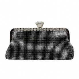 Dames Clutch Met Strass Decoratie