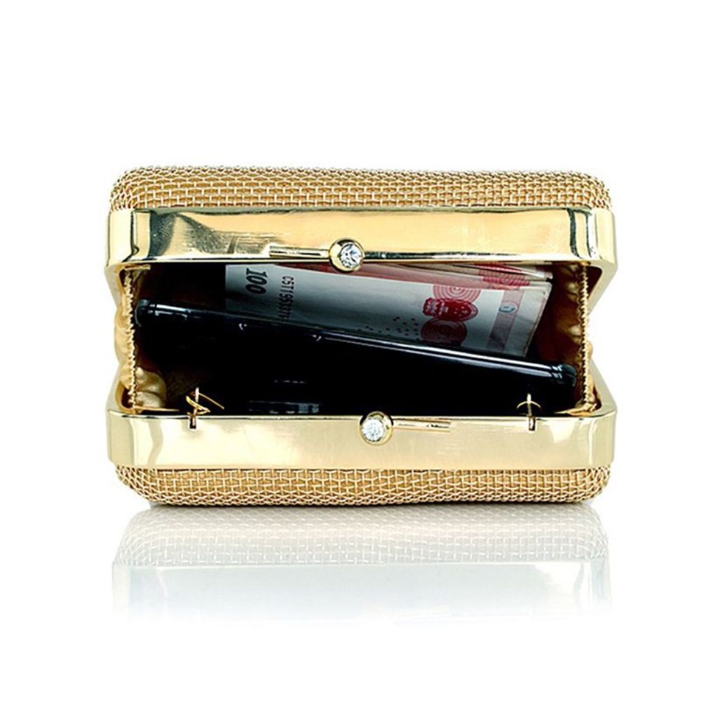 Effen Gouden Ketting Dames Clutch