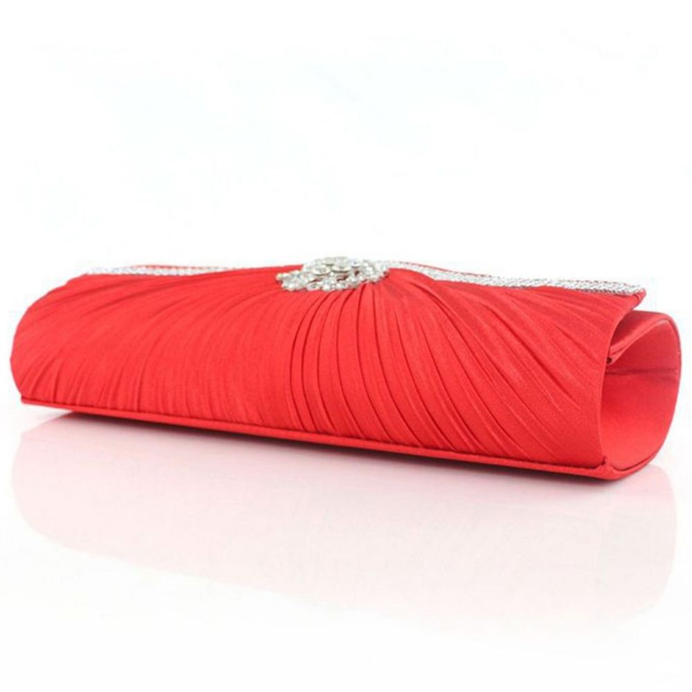 Ladylike Strass Lily Wrinkle Versierde Avond Clutch