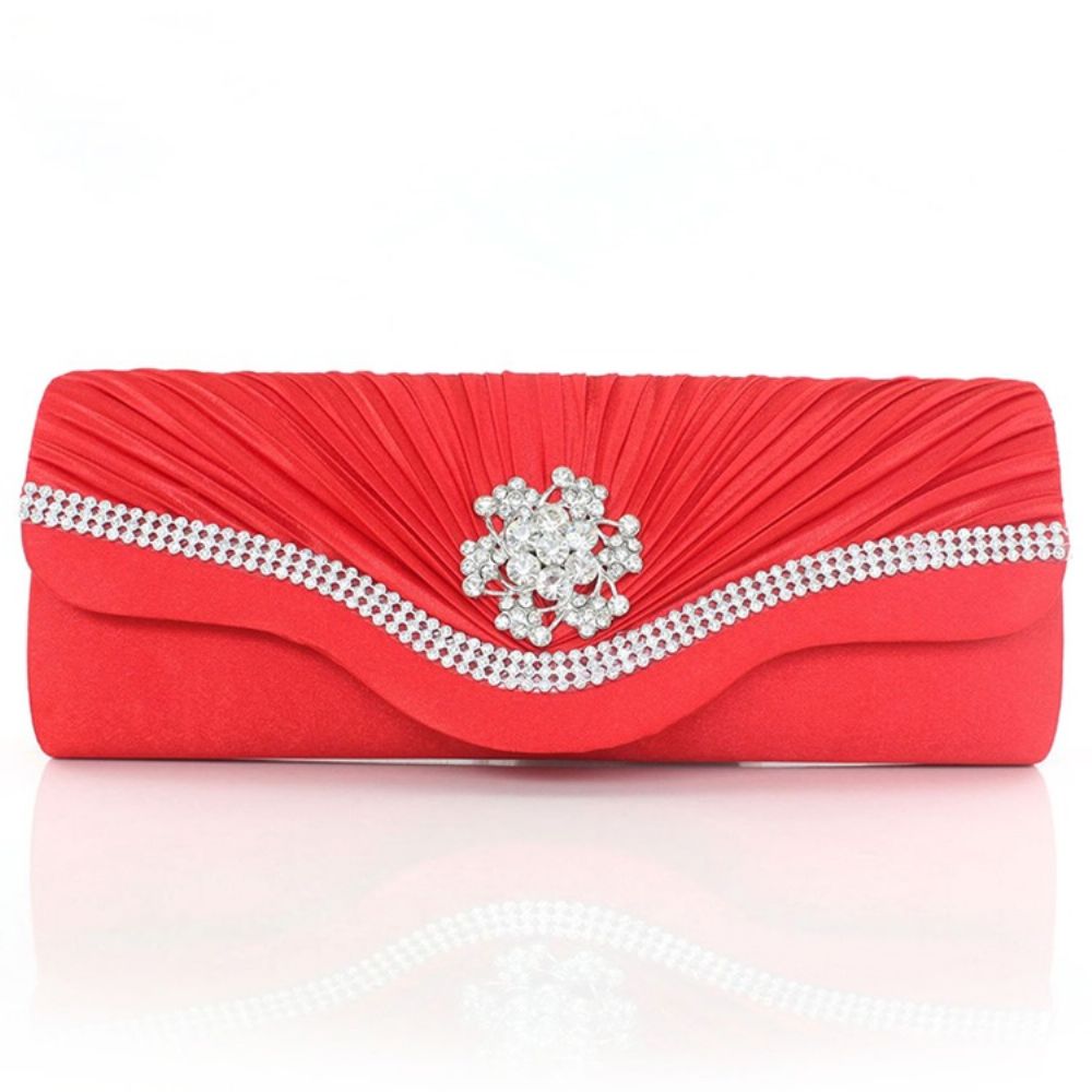 Ladylike Strass Lily Wrinkle Versierde Avond Clutch