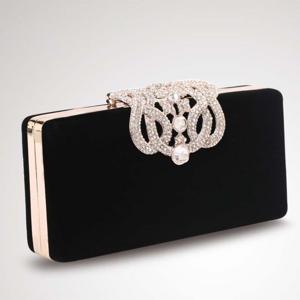 Met Strass Versierde Clutch Avondtas