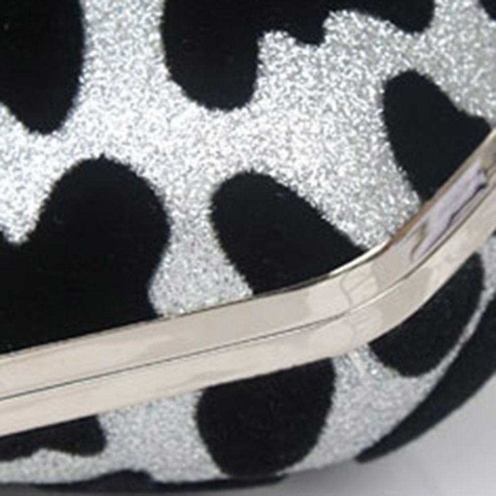 Schelpvormige Strass Luipaard Clutch