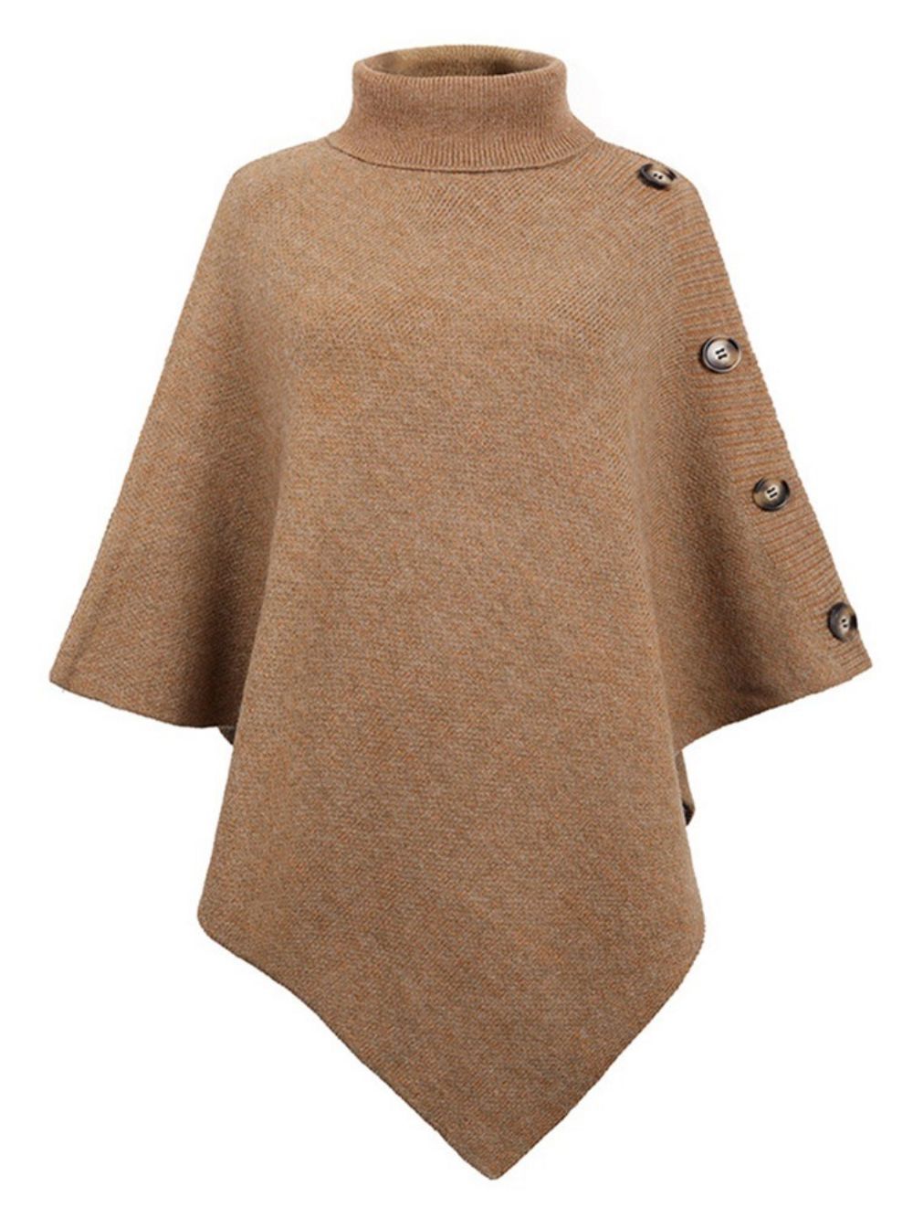 Halflange Cape-Sweater Met Knopen