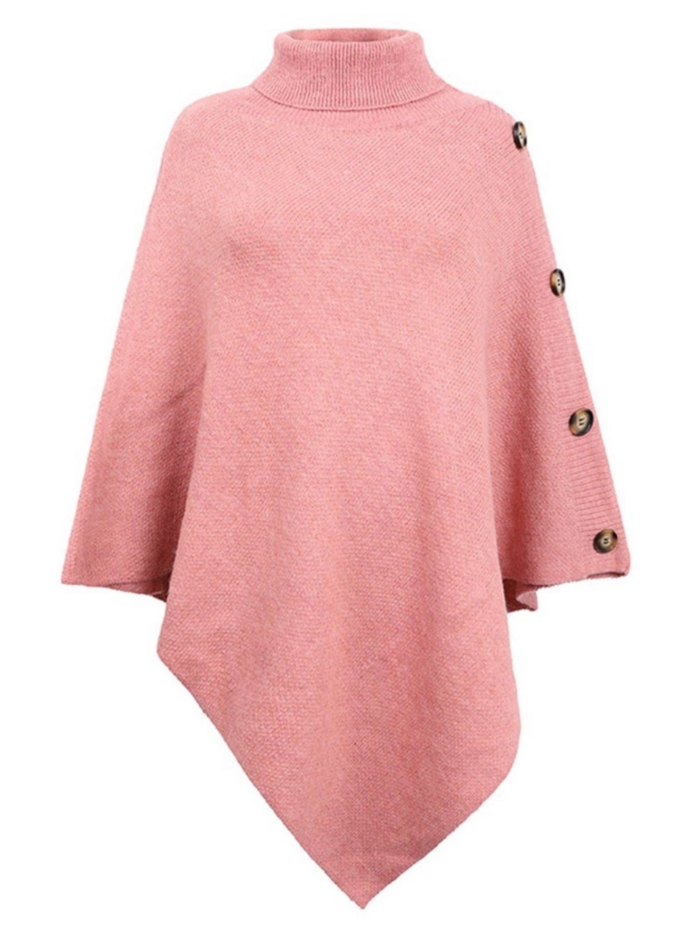 Halflange Cape-Sweater Met Knopen