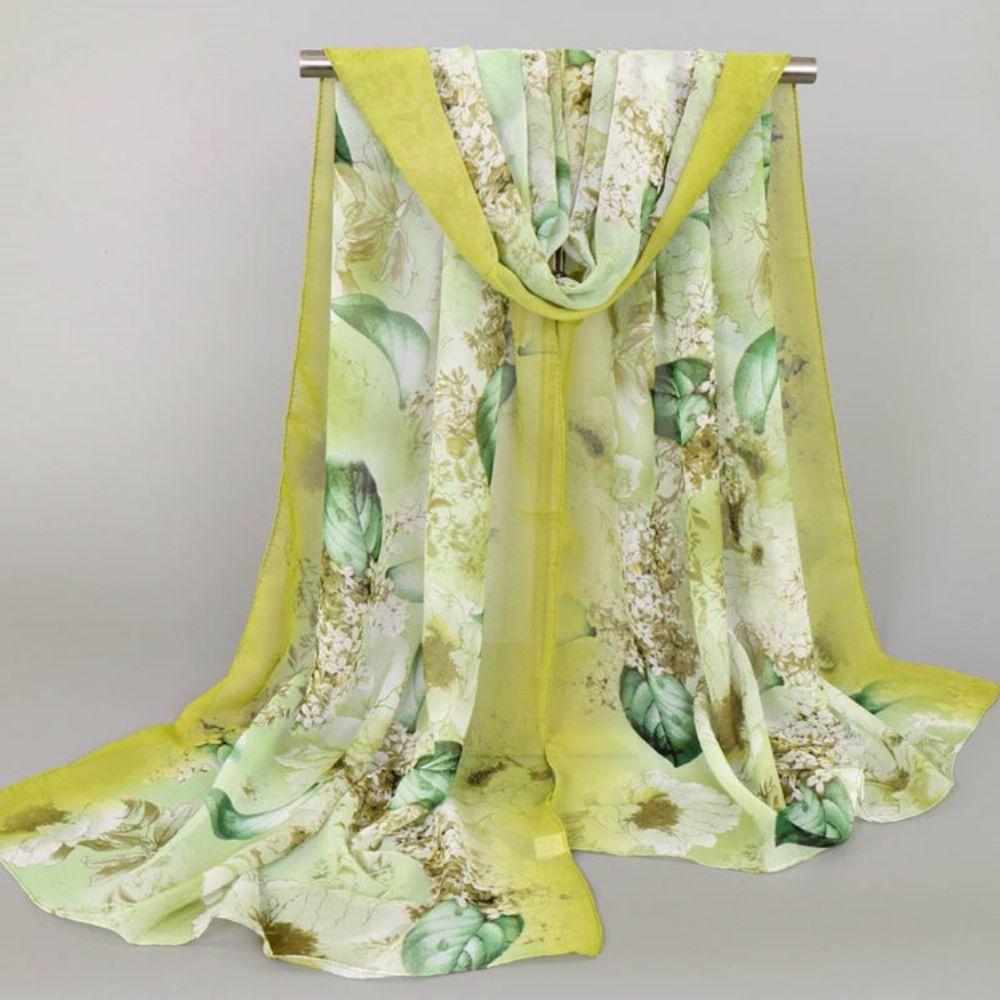 High-End Chiffon Bedrukte Sjaal Met Print