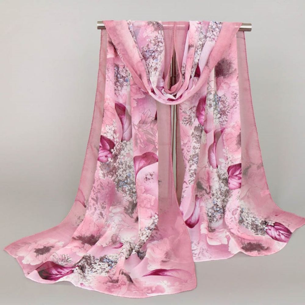 High-End Chiffon Bedrukte Sjaal Met Print