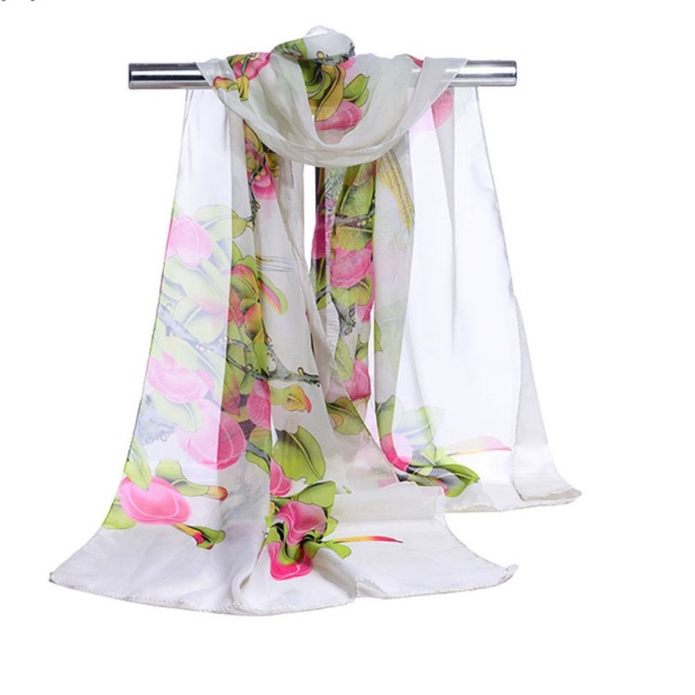 Nieuwe Mode Chiffon Bloemen Sjaal